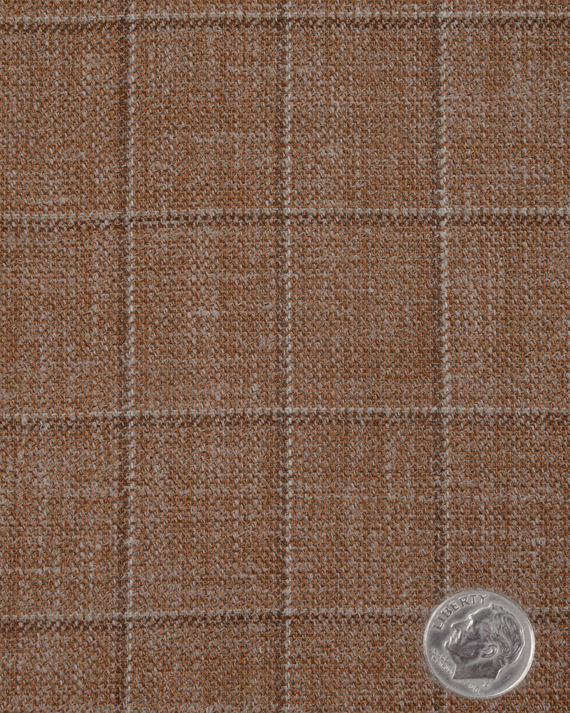 EThomas Burn Orange Tattersal plaid Jacket