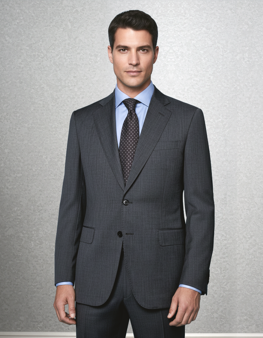 Washable Wool Suit: Dark Grey