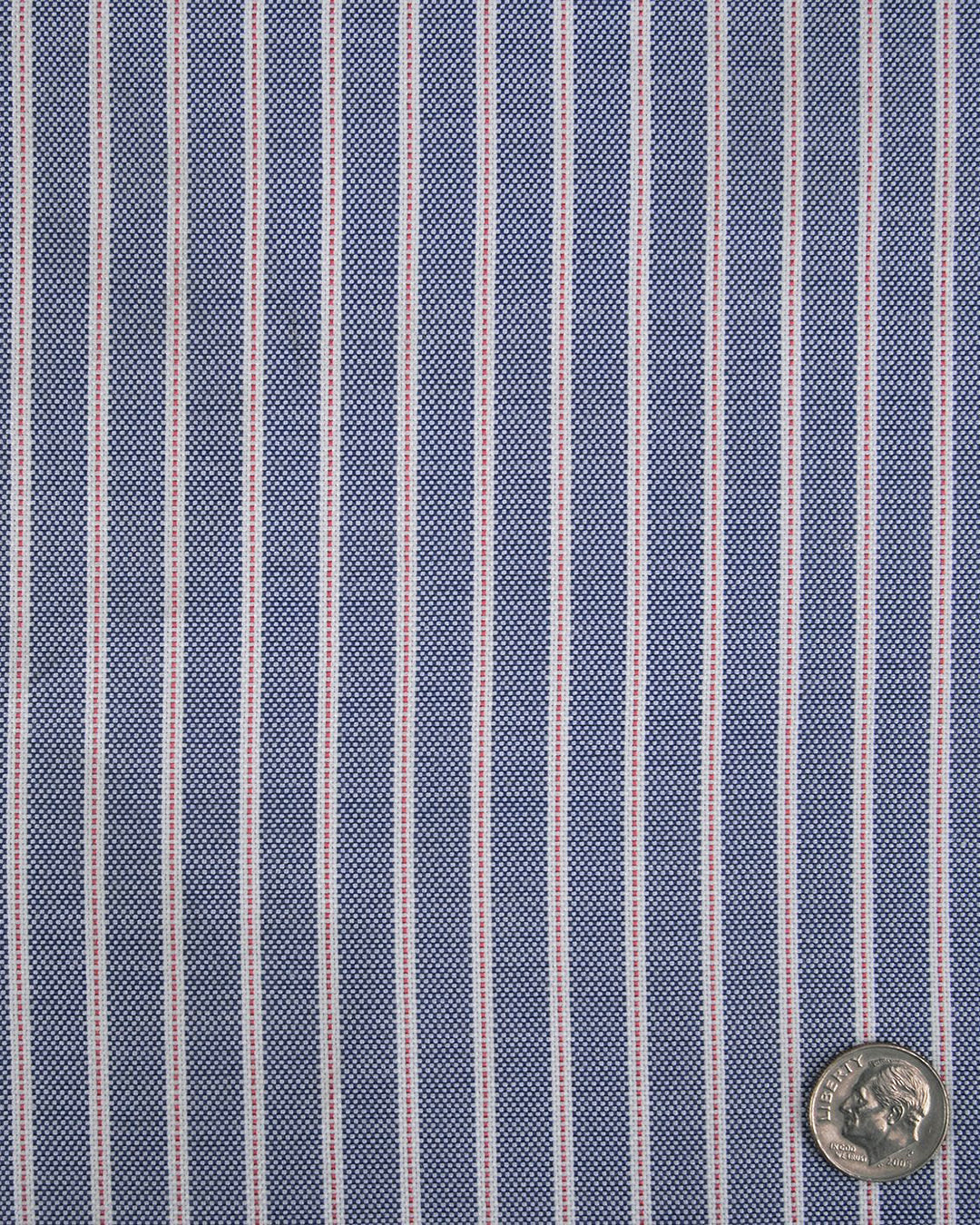 Navy Awning Red Pinstripes Oxford - 5