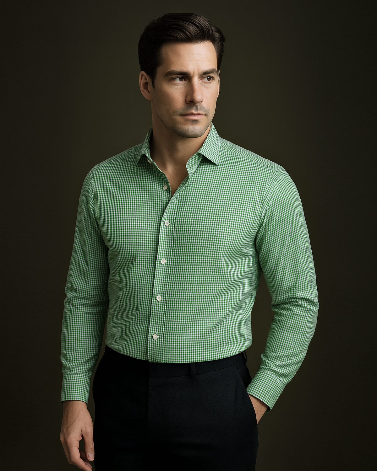 Monti Green Mini Checks Ice - 1