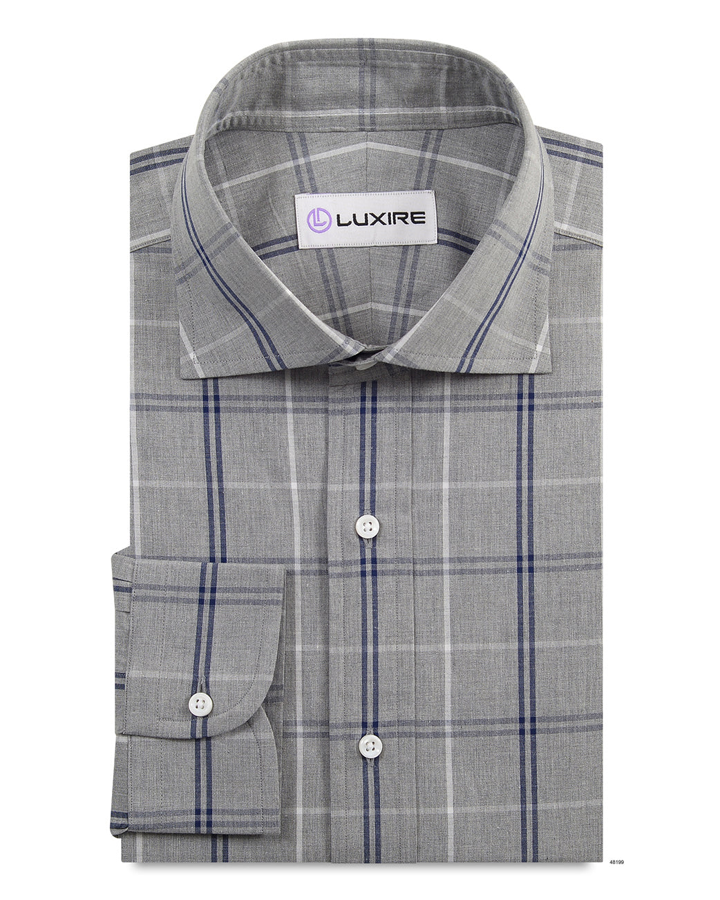 Blue White Grey Tattersall - 1