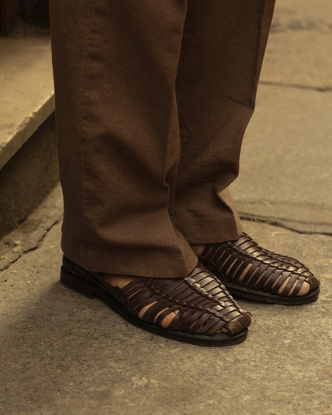 Linen Fresco Brown Pant - 11