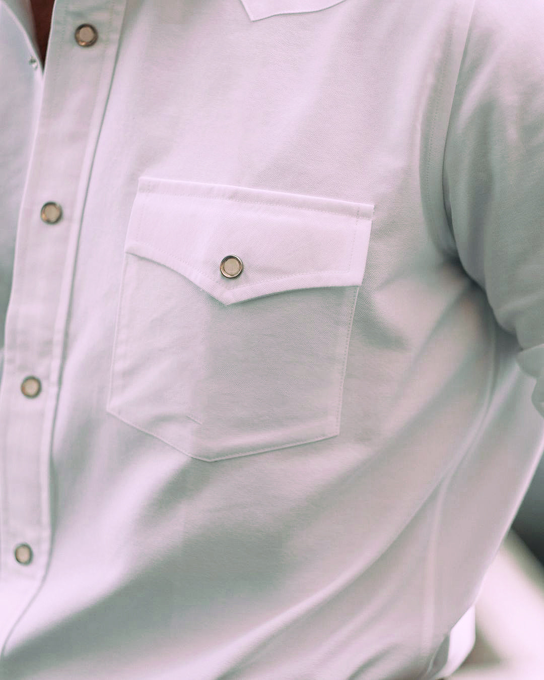 Warzone White Oxford Western Shirt - 6