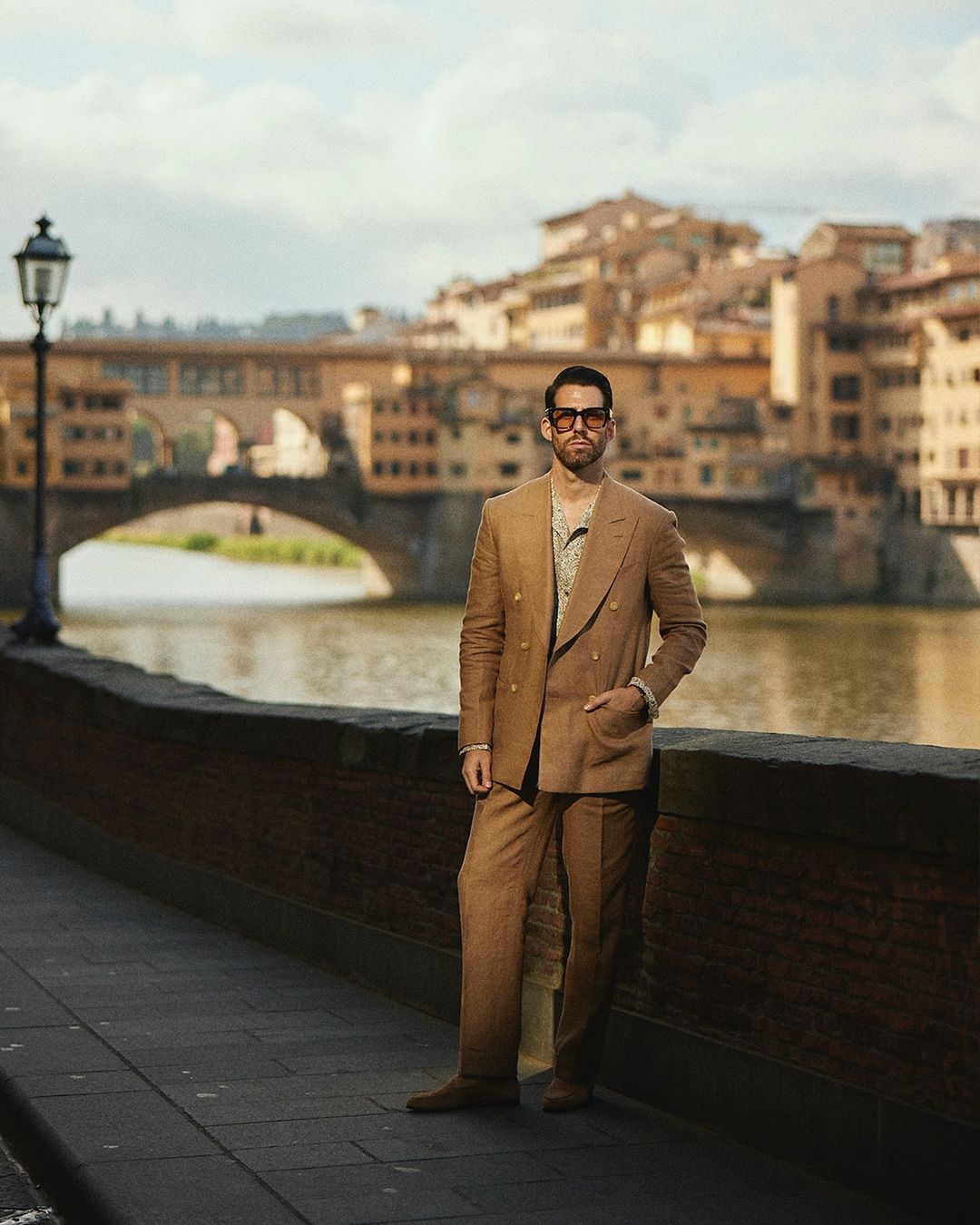 Golden Brown Double Breasted Jacket