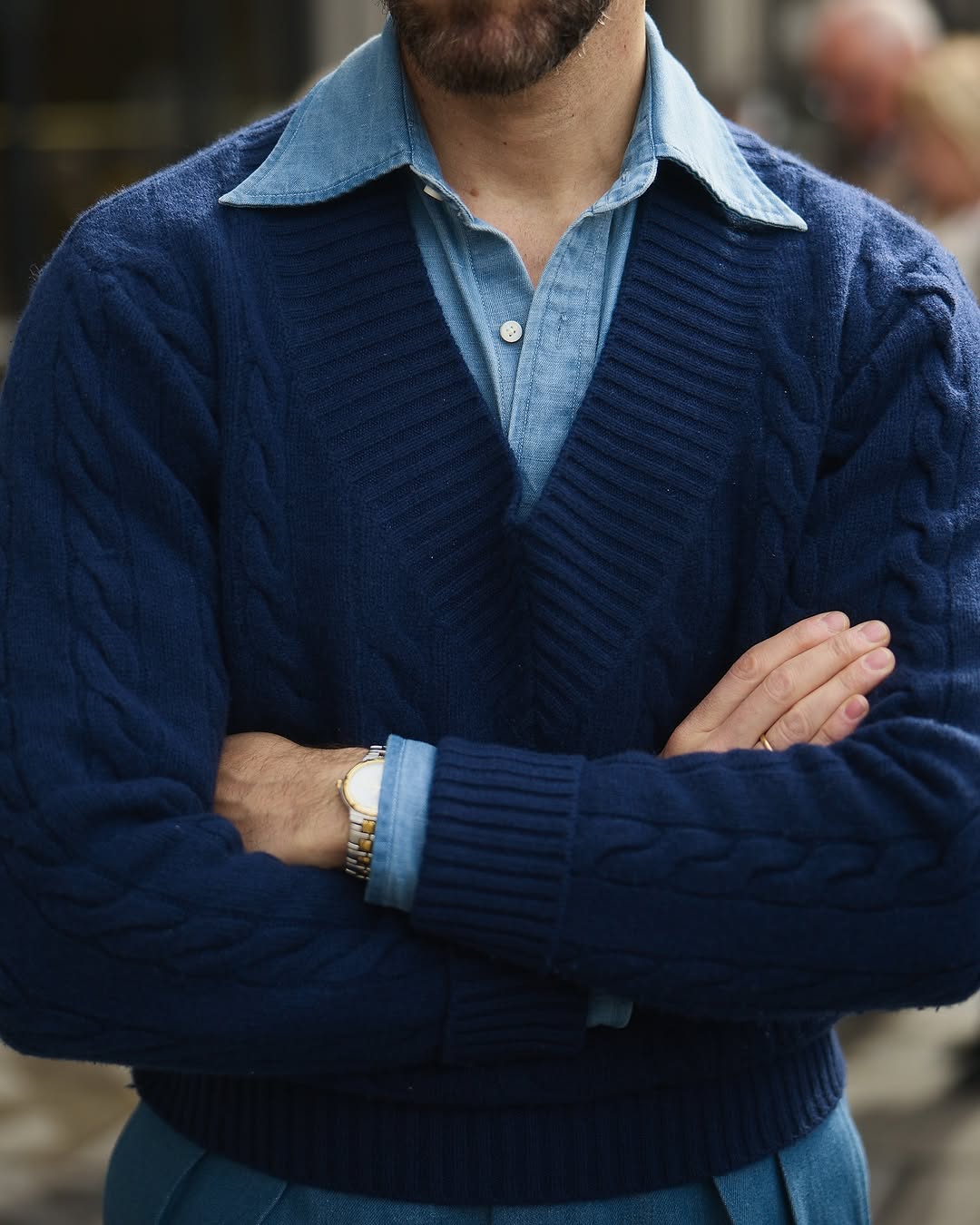 Fade Washed Hemp Cotton Chambray Shirt - 2