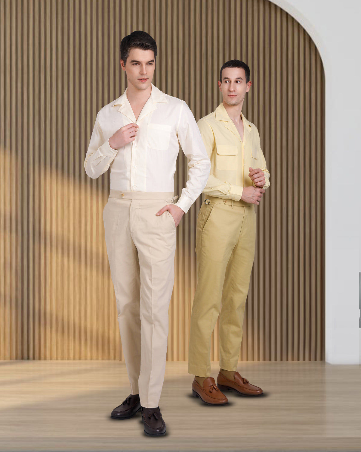 Summer Camp Collar Shirt in Pale Yellow - 8