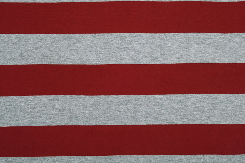 Red Heather Grey Stripes