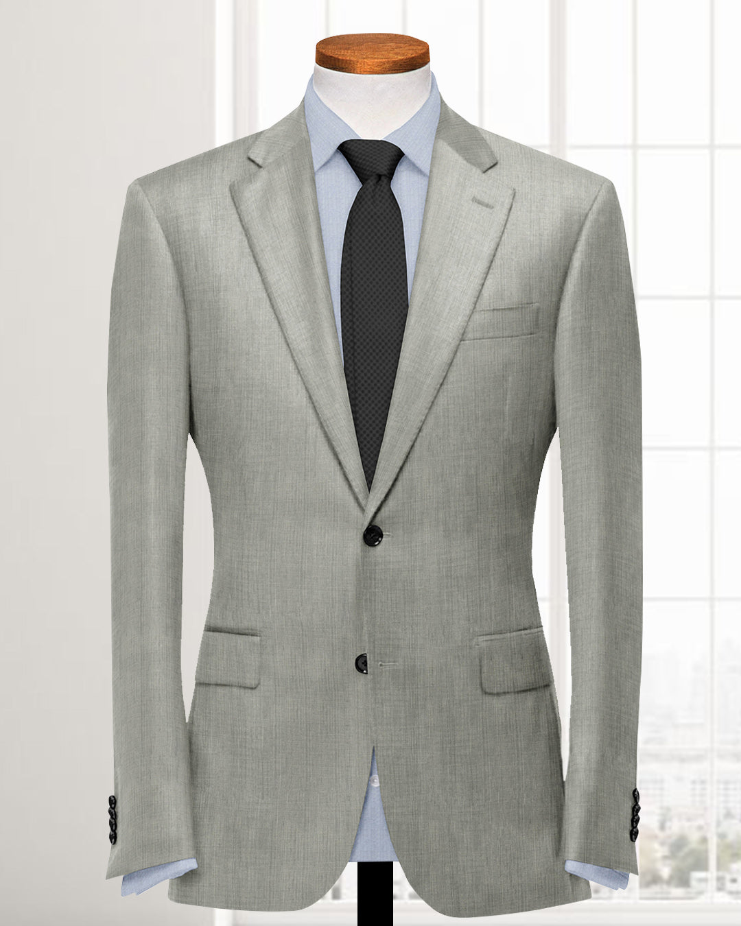 Washable Wool Suit: Light Grey