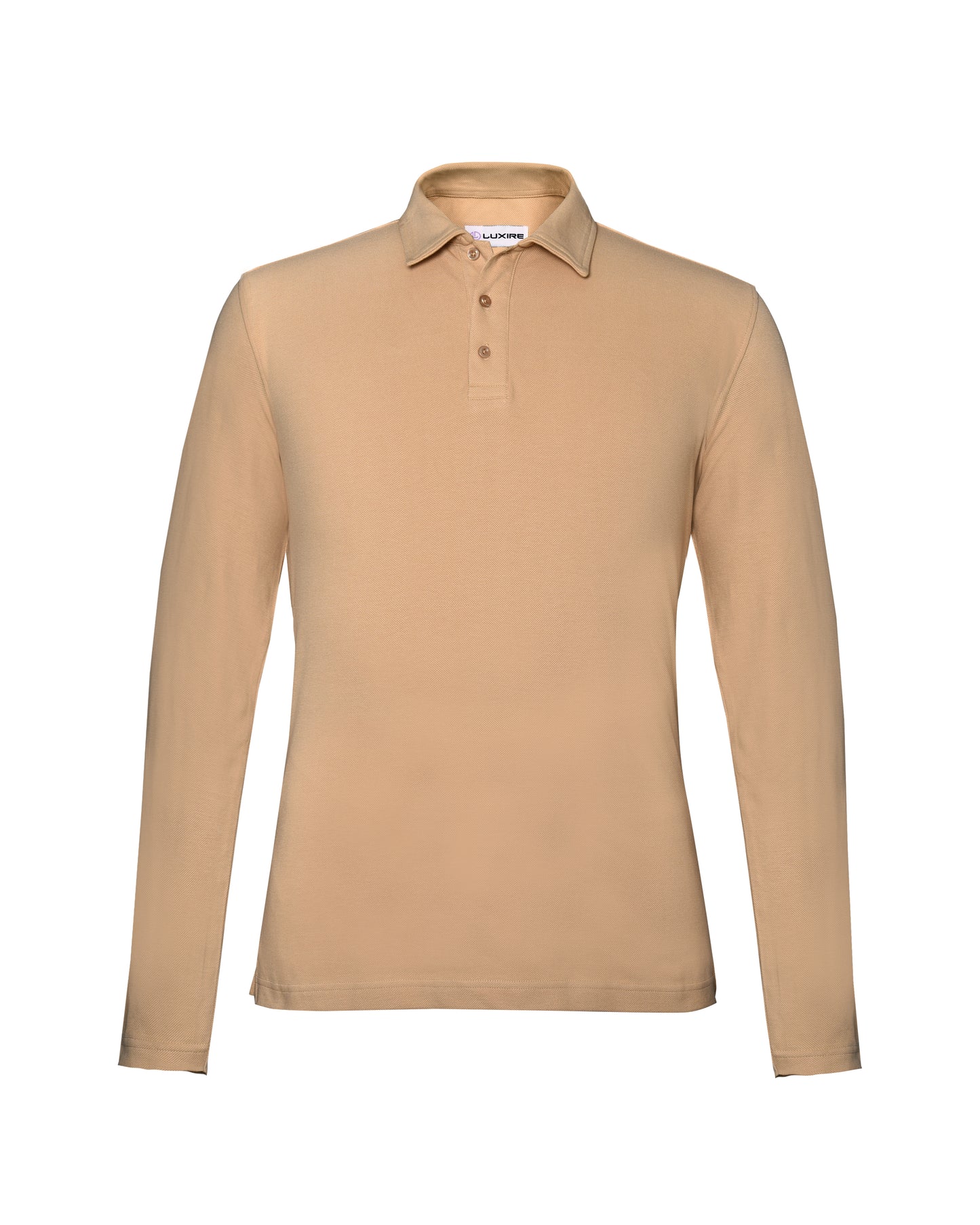 EZS Aria Beige Long Sleeve Polo