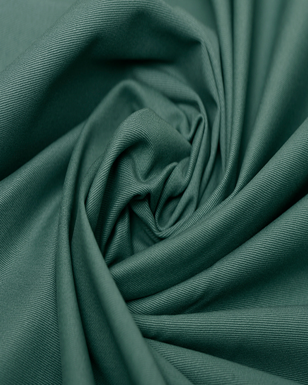 Close up view of custom Genoa Chino pants for men by Luxire in fern green