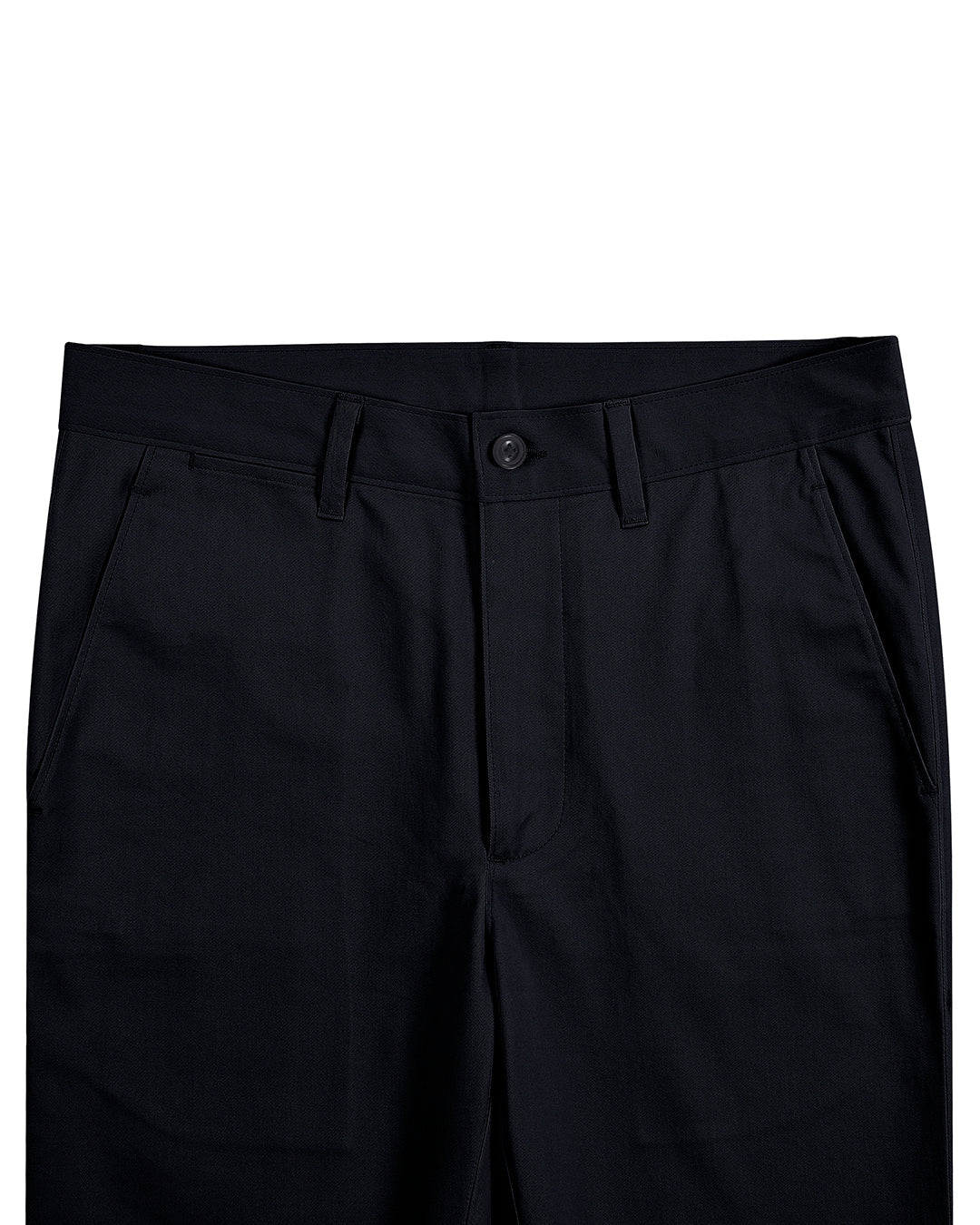 Front view of custom Genoa Chino pants for men by Luxire in navy