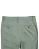 Back view of custom Genoa Chino pants for men by Luxire in pistachio green