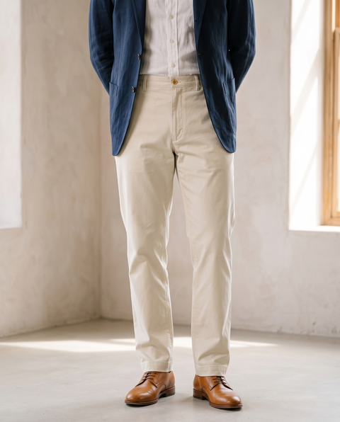 Genoa Ivory Cream Chino