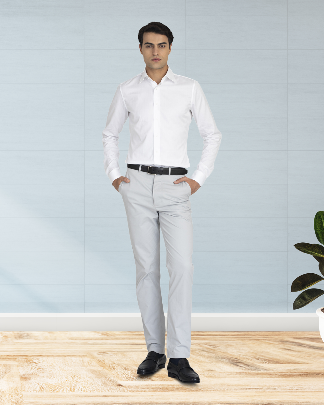 Genoa Light Grey Chino - 3
