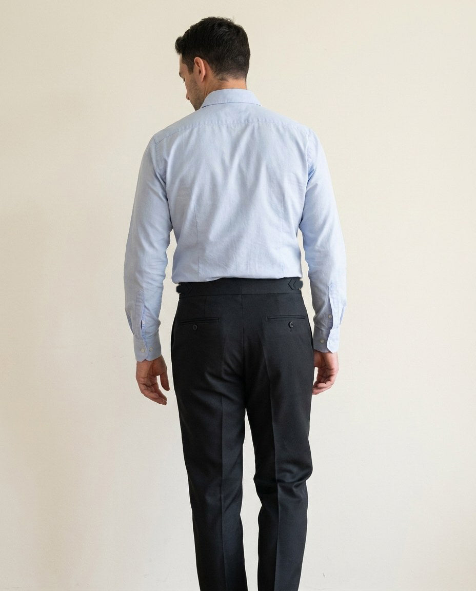 Dark Charcoal Grey Twill Pant - 2