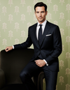 Navy Wool Pinstripes Suit