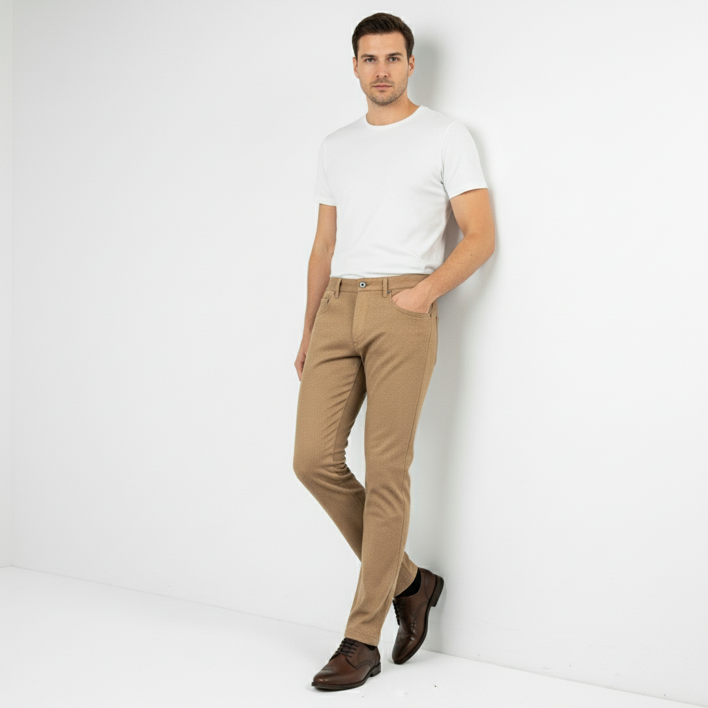 Camel Wool Jeans - 3