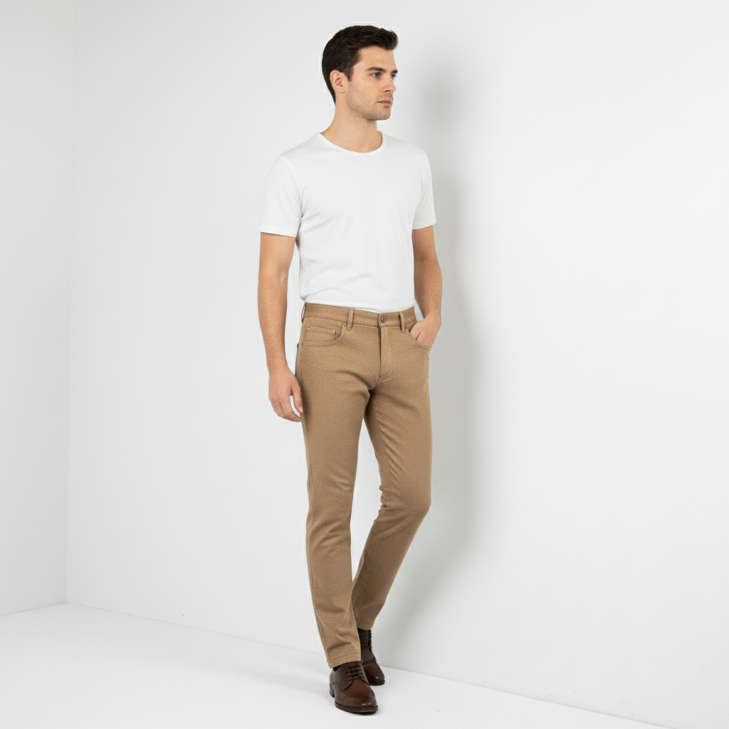 Camel Wool Jeans - 7
