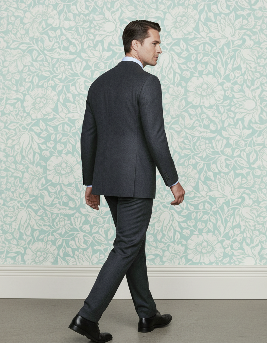 Dugdale Dark Grey Wool Flannel Suit - 4