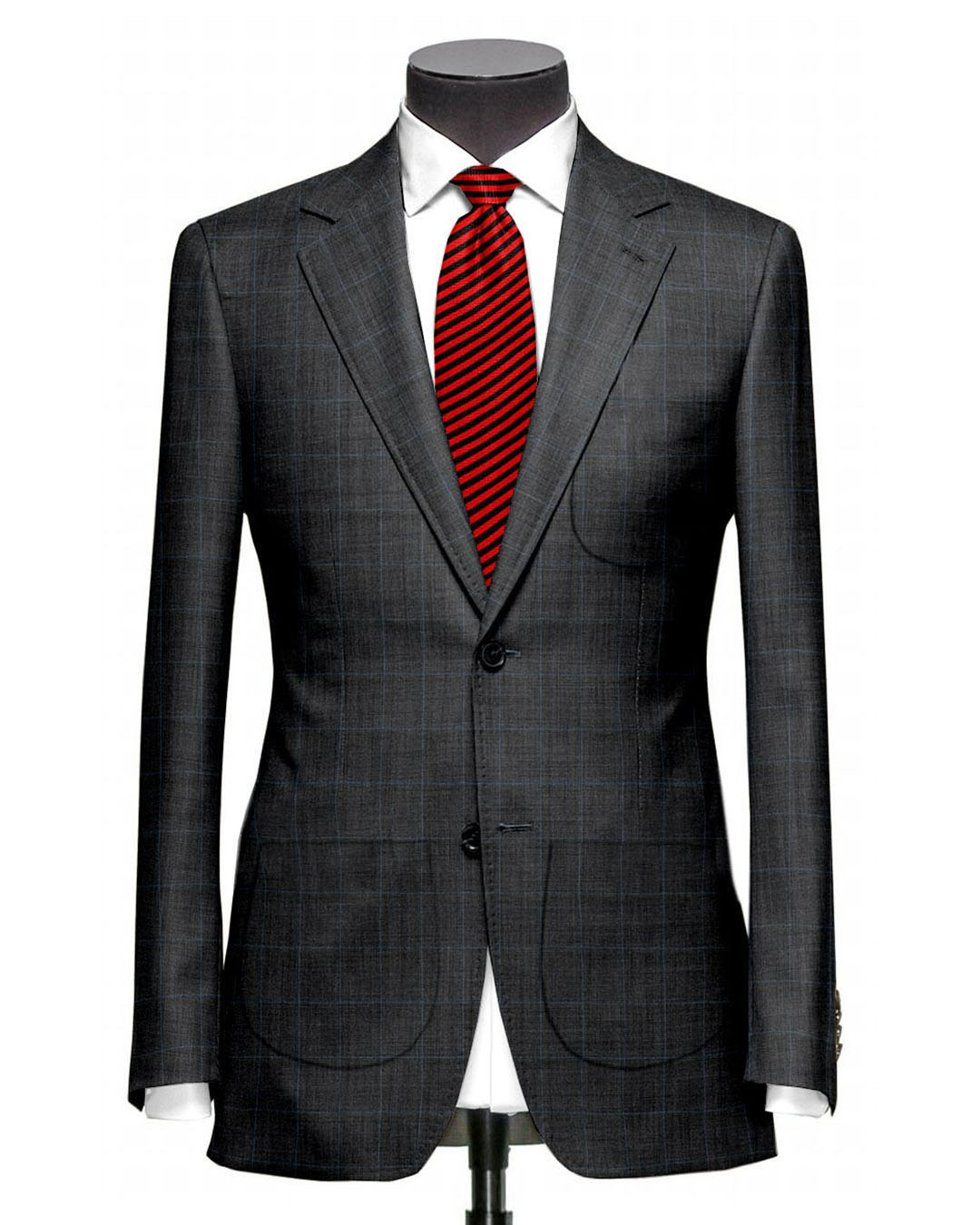 Dugdale Royal Classic: Grey Windowpane Jacket - 1
