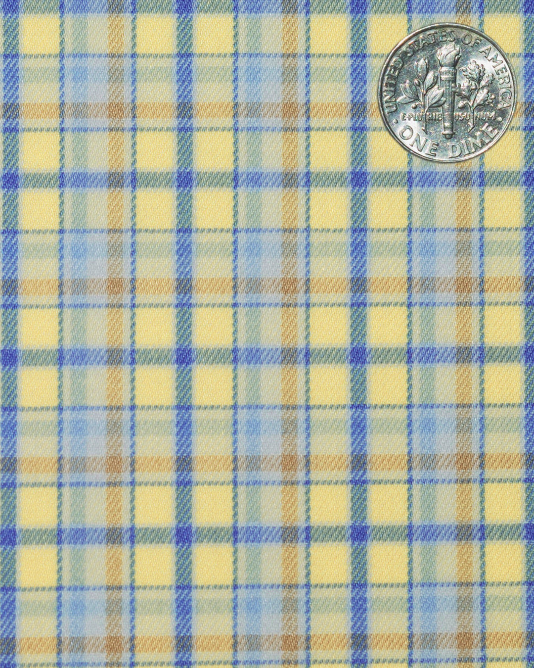 Soft Yellow Blue Tatersall Shirt - 9