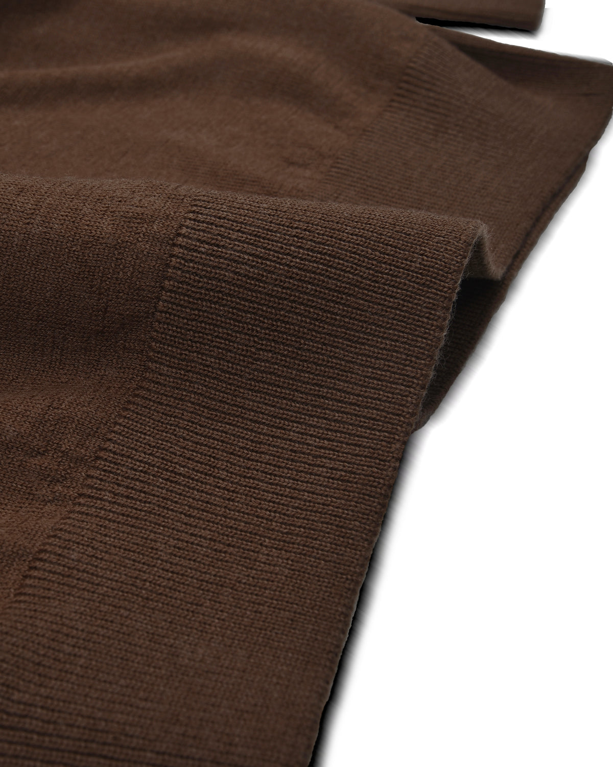 EZS Merino Wool Brown Long Sleeve Polo - 12