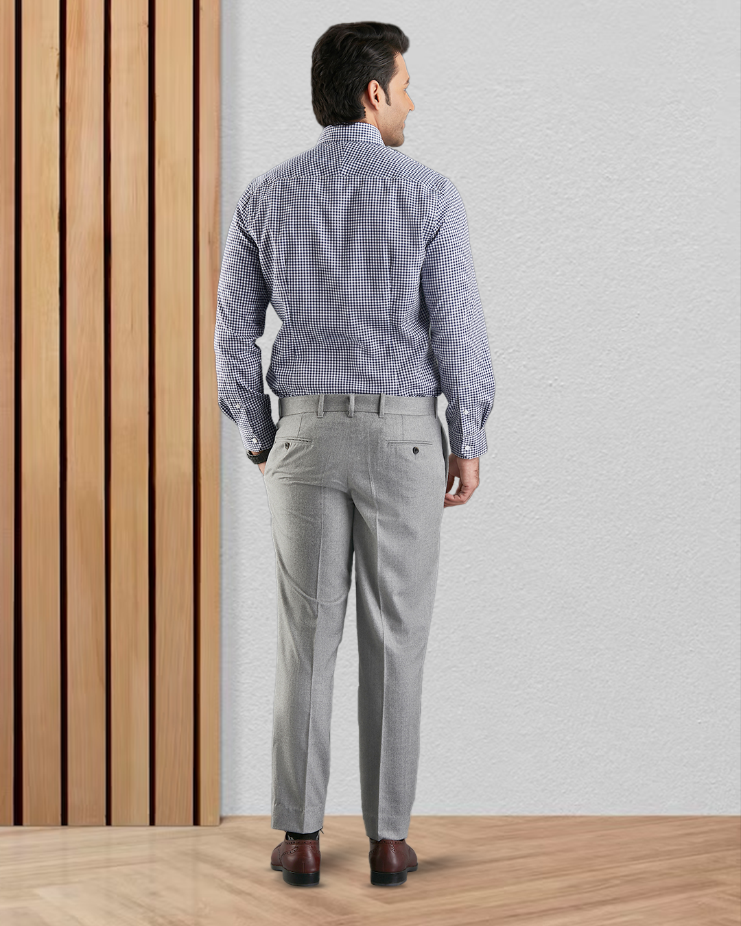 Navy Small Gingham Shirt - 6