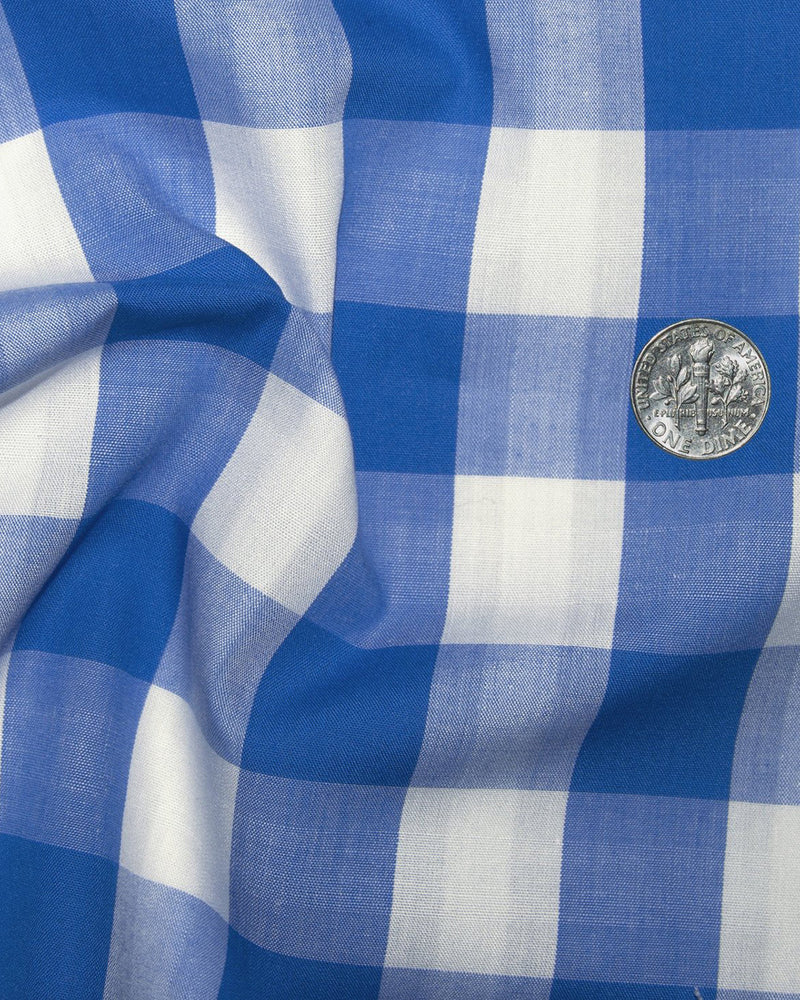 Friday Shirt: Blue White Macro Gingham