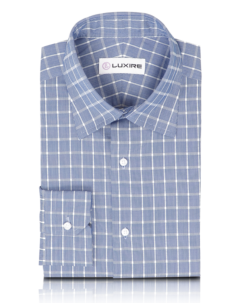 Navy Blue with White Grid Shirt