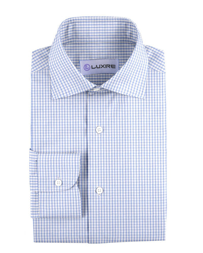 Light Blue White Gingham Shirt