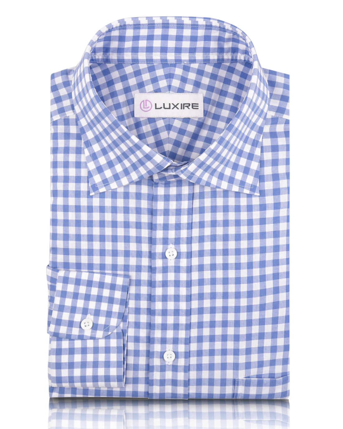 Ultramarine Light Blue Checks on White - 1