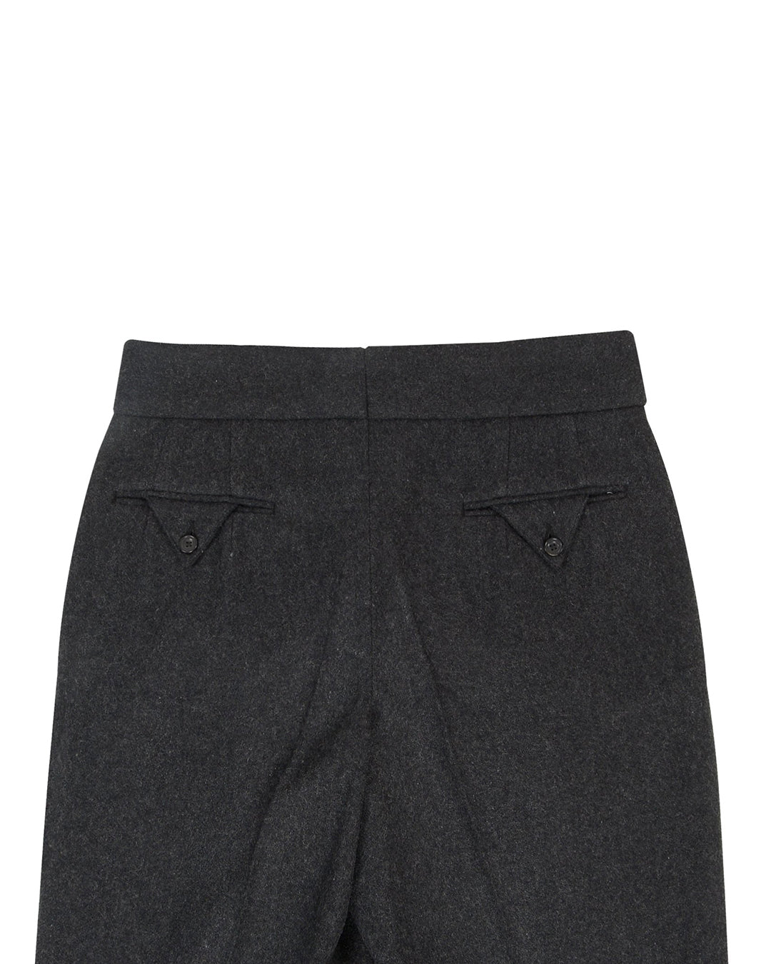 Back view of the Gurkha Pant in Charcoal Grey Wool