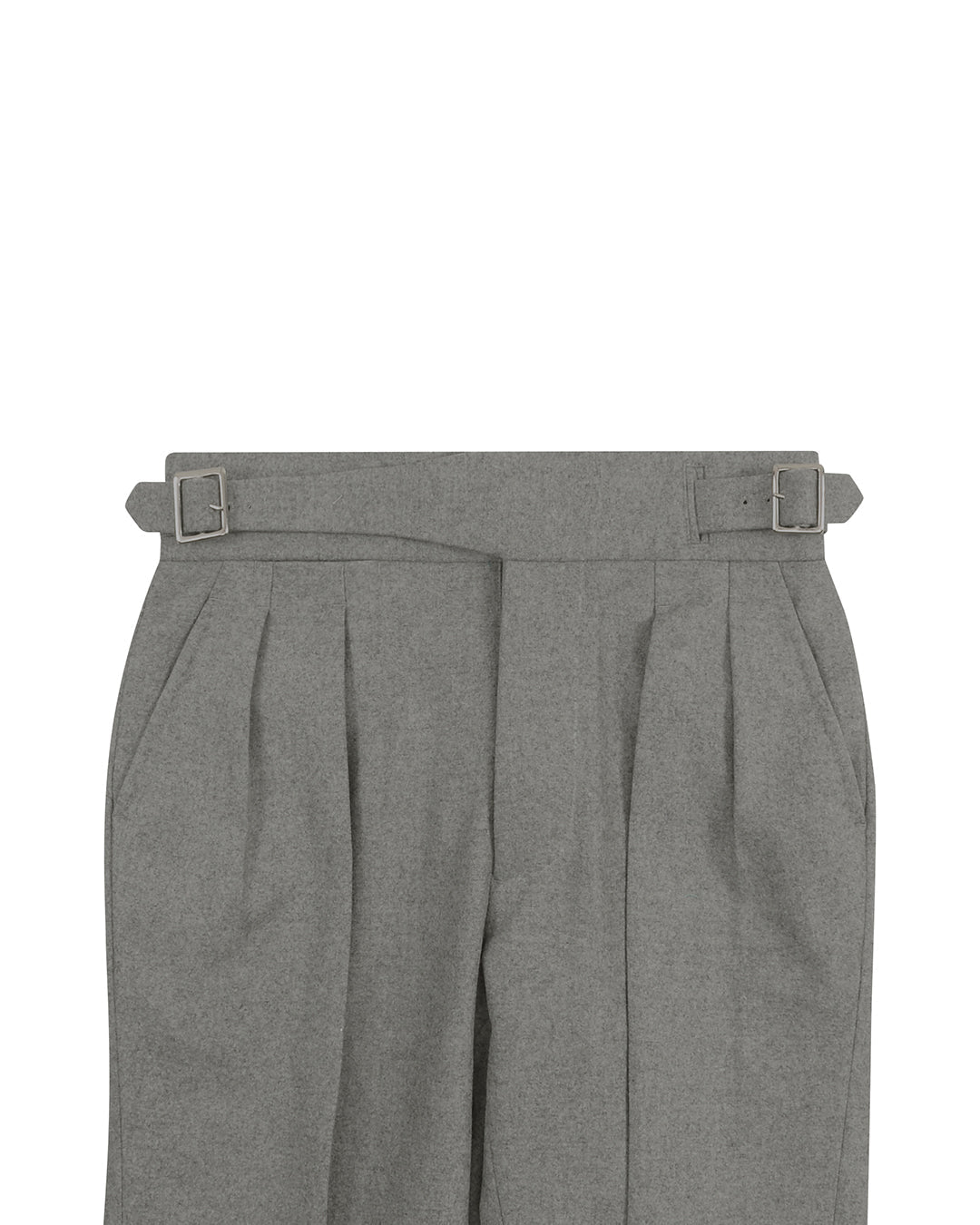 Gurkha Pant in Ethomas Wool Cashmere: Light Grey Wool - 3