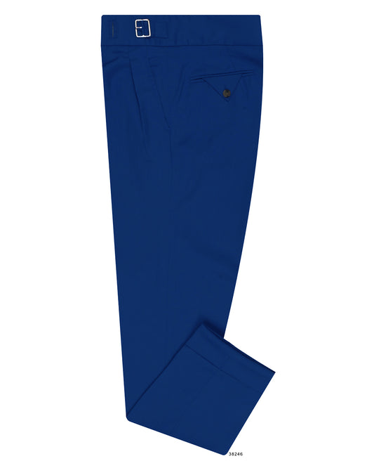 Gurkha Pant in VBC 100% Wool: Royal Blue Twill