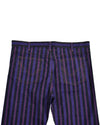 Purple Stripes On Indigo Denim Jeans