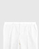 Front view of custom linen pants for men by Luxire in white