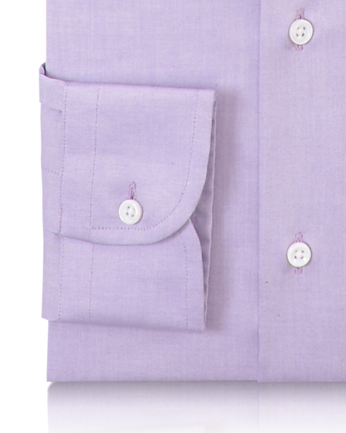 Cuff of the custom oxford shirt for men by Luxire in classic purple