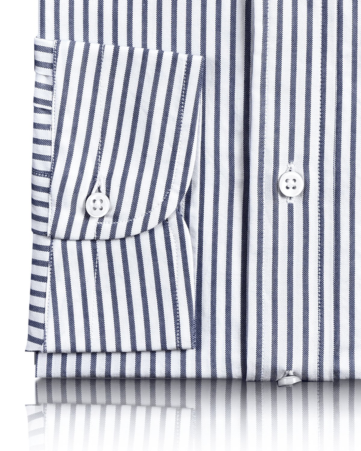 Navy Candy Stripes Pinpoint oxford Shirt - 3