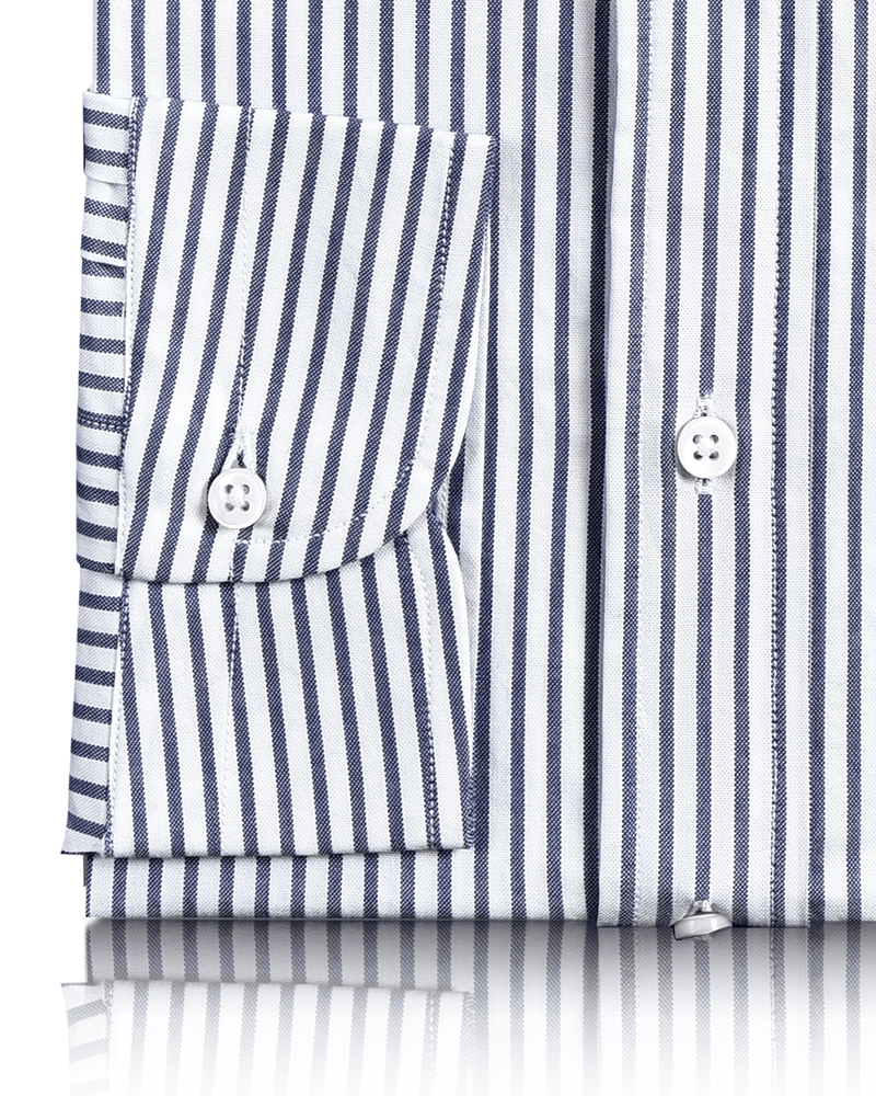 EZS Navy Candy Stripes Pinpoint oxford Shirt