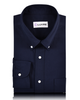 Front of the custom oxford shirt for men by Luxire in navy