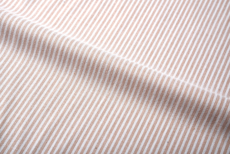 EZS Pale Orange University Stripes Oxford Shirt