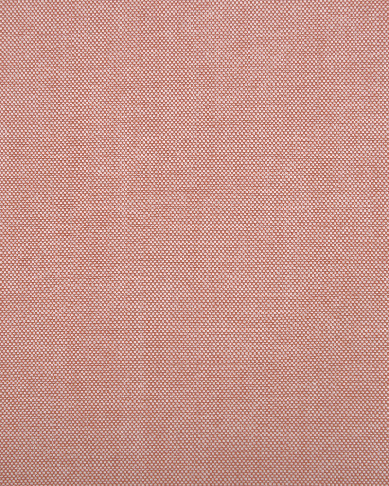 Close up of the custom oxford shirt for men by Luxire in reddish orange 2