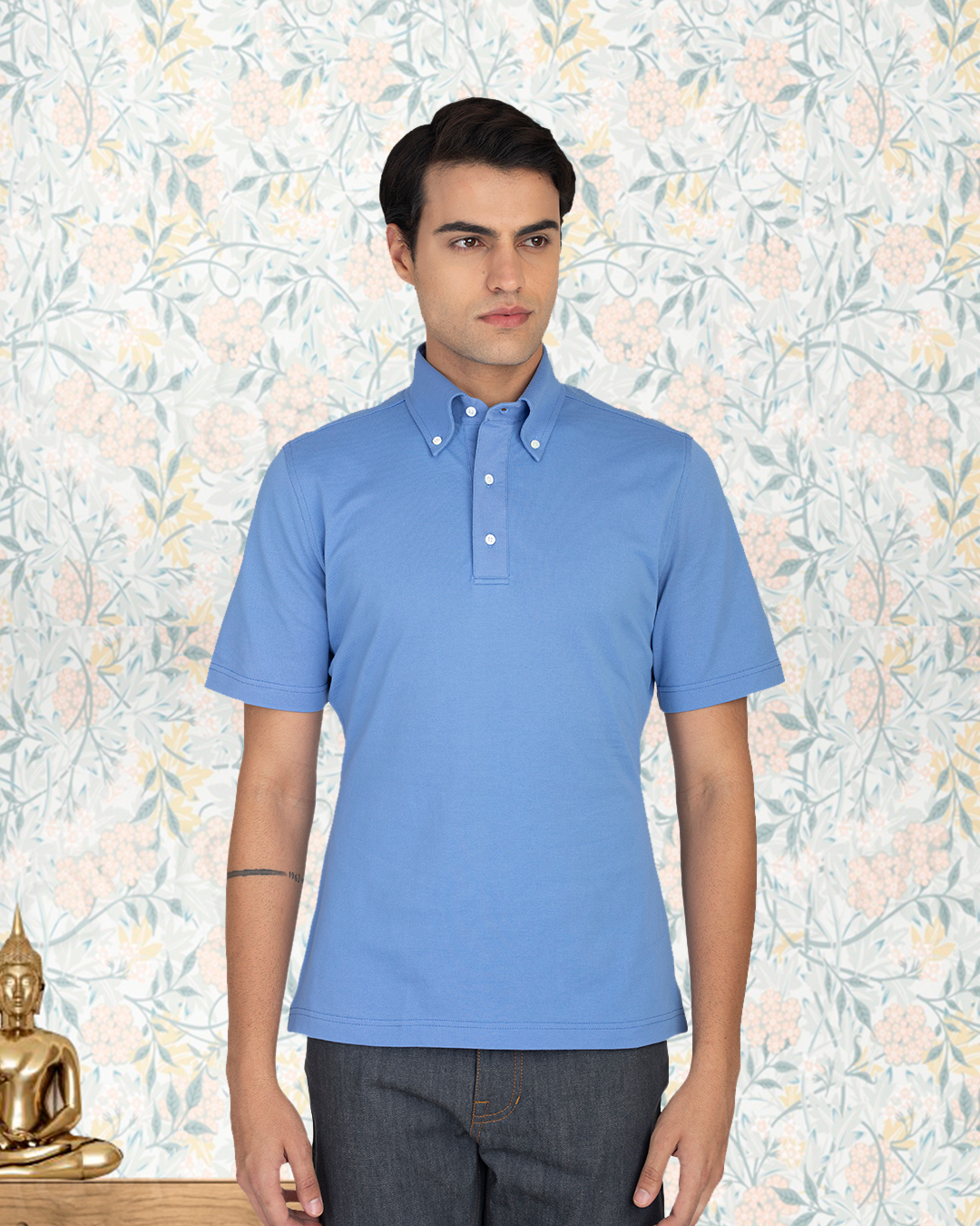 Blue Soft Polo T-Shirt - 9