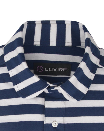 Cobalt Blue White Stripes T-shirt