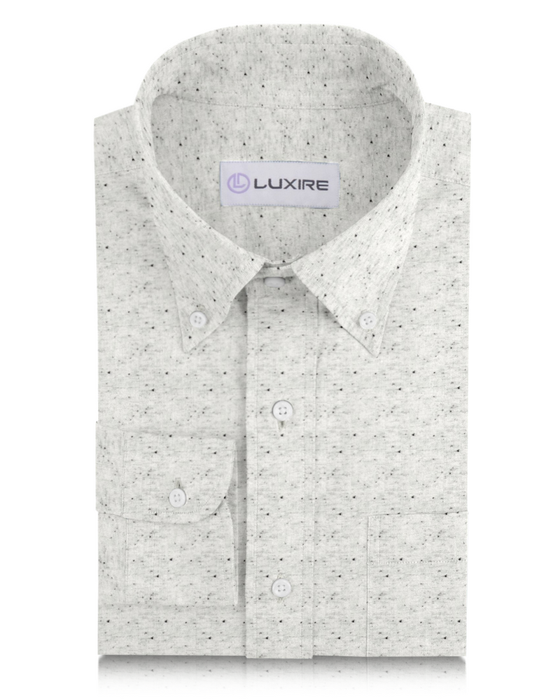 Speckled Light Grey Polo Shirt