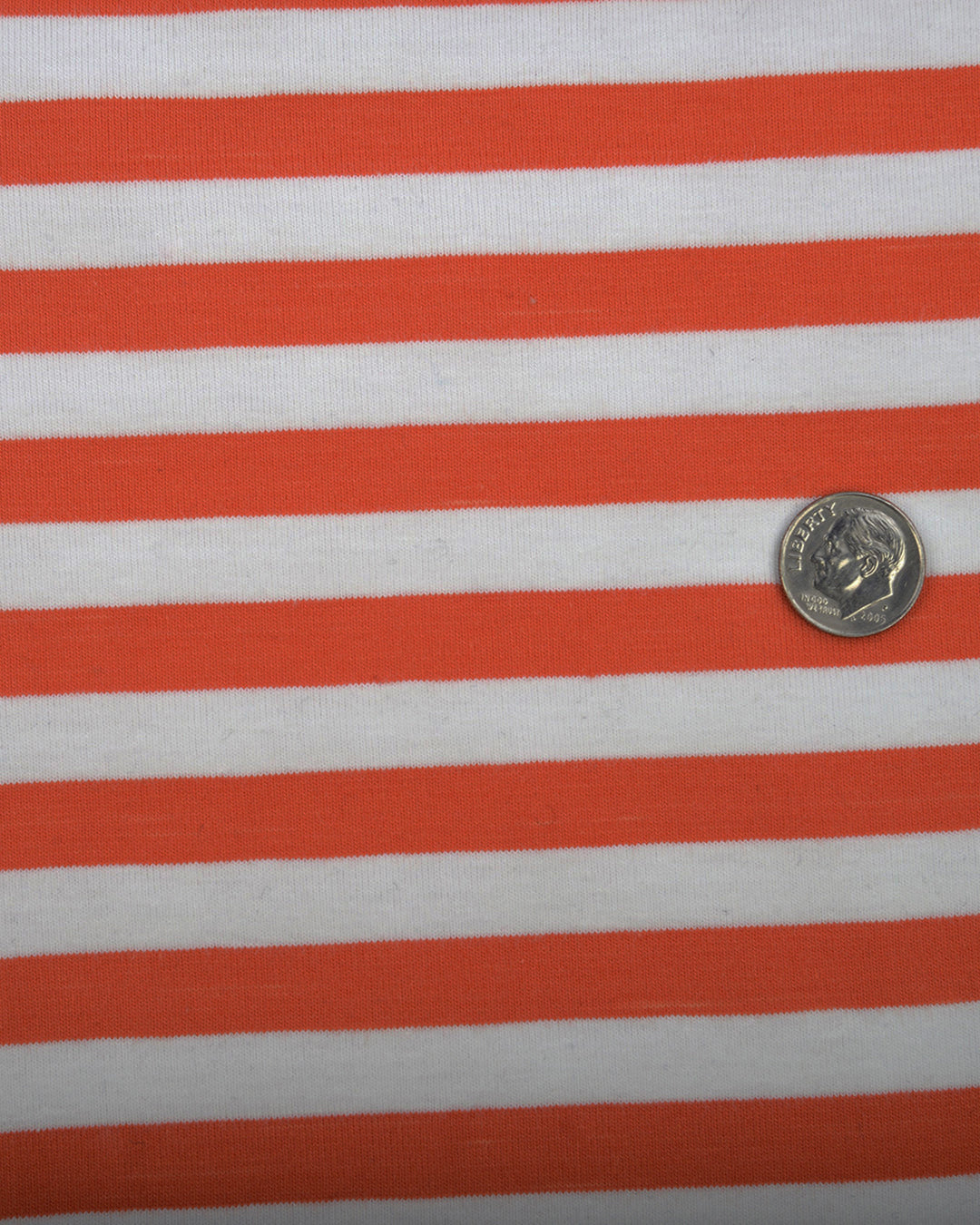Orange white stripes T-shirt - 4