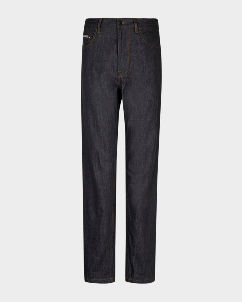 Front view of custom  jeans for men by Luxire in grey