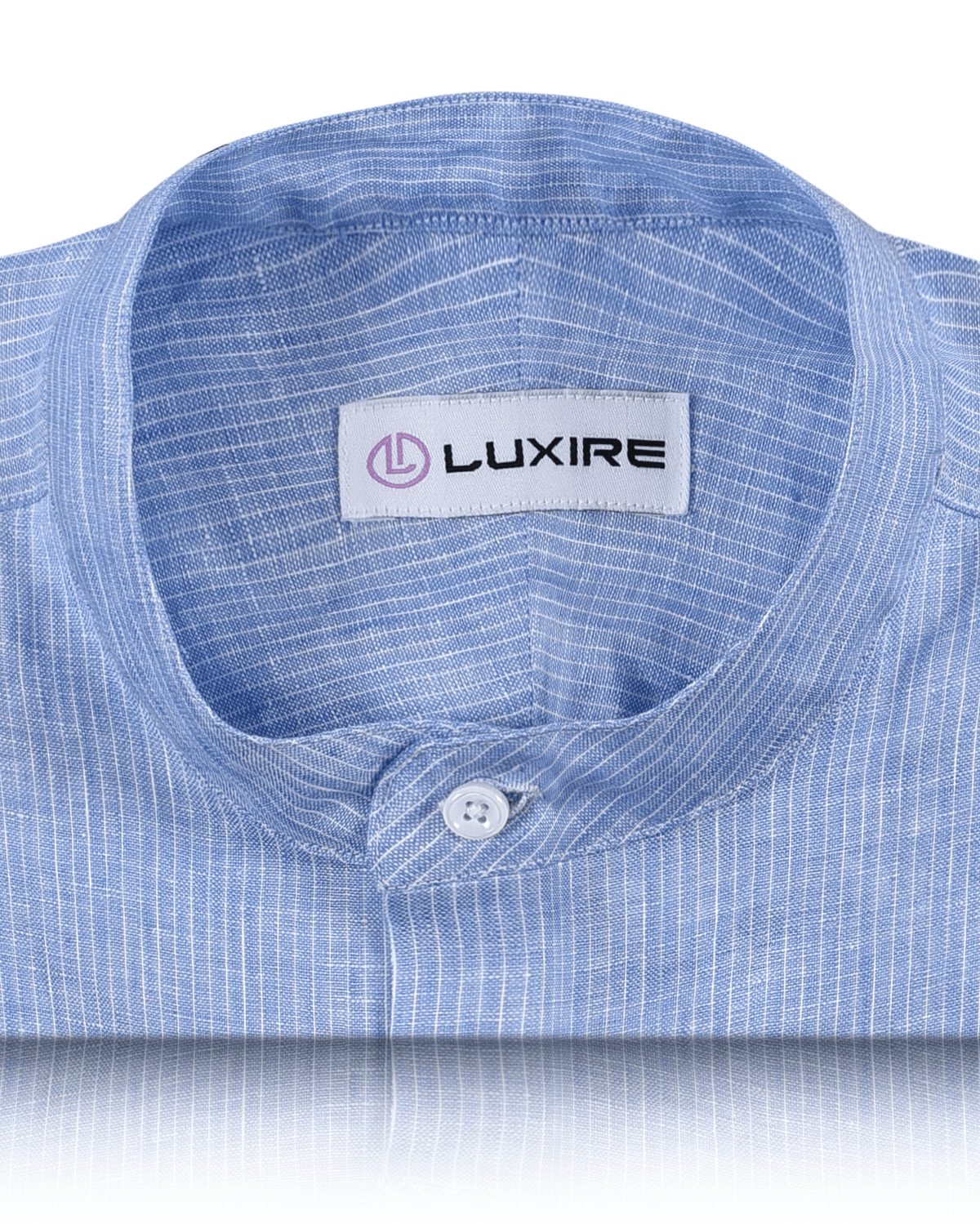 Blue White Stripes Linen Shirt - 2