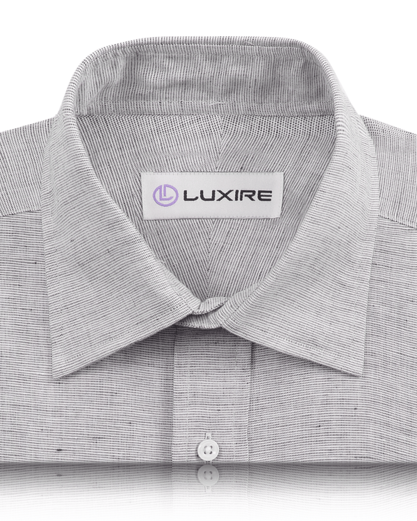 Cotton Linen: Black White Chambray Shirt