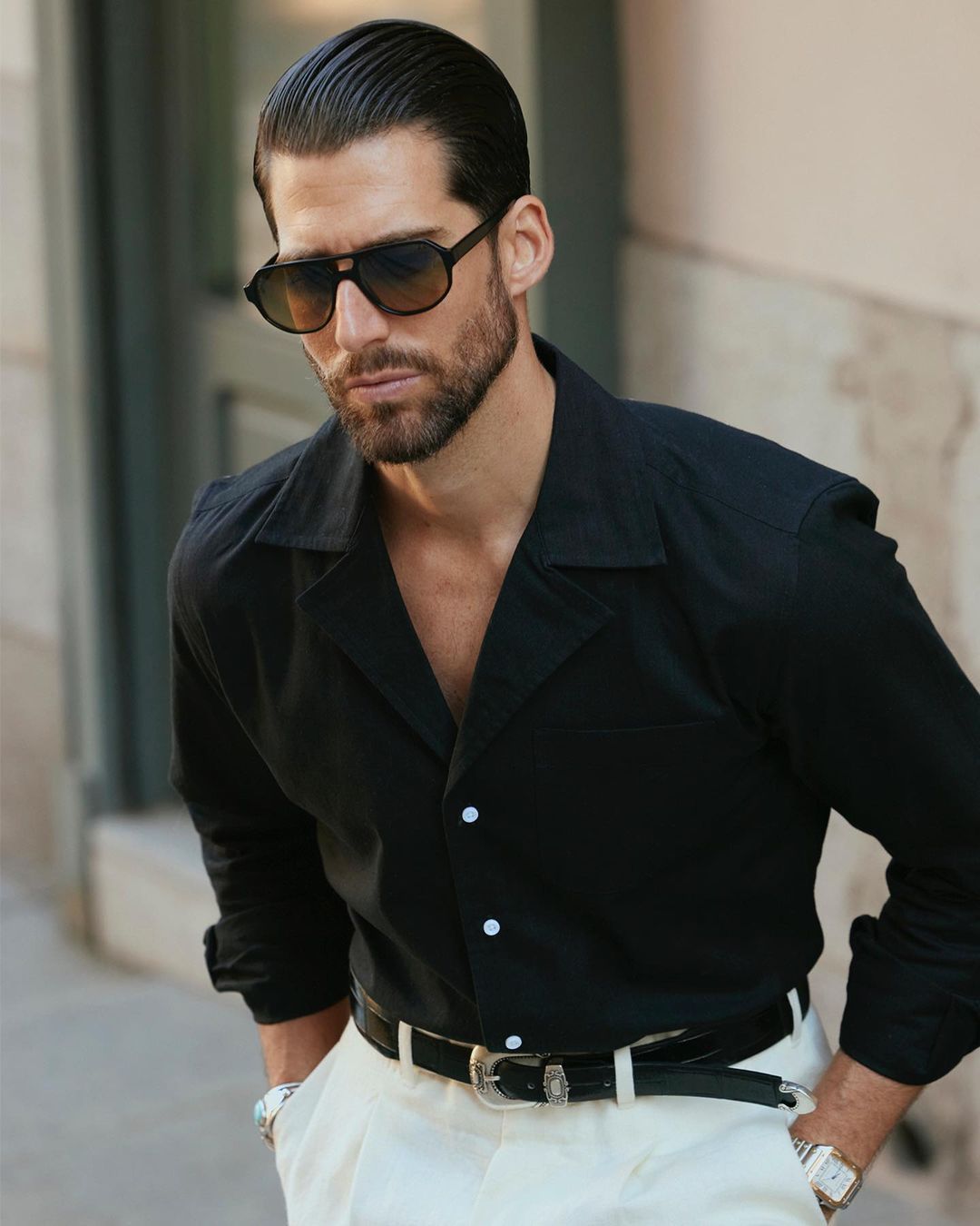 Black Linen Classic Shirt - 7